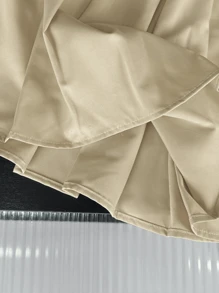 年轻女孩 2 件套休闲梭织面料吊带背心和直筒裤套装，适合夏季 - 米色 - 查看 6