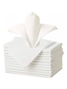 2/6/12 piezas Servilletas de color liso de poliéster, adecuadas para restaurantes, cocinas, bodas, banquetes, decoración de manteles, 40x40cm