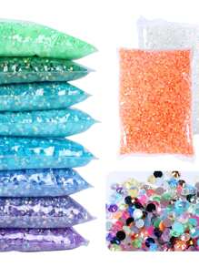 Flat Back Resin Rhinestones 2mm 3mm 4mm 5mm 6mm Non-Hotfix Jelly Rhinestones For DIY Handcraft, Glass, Shoes Decoration - Multicolor - View 1