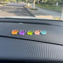 50 szt./20 szt./10 szt. Świecące figurki żab - kolorowe żywiczne dekoracje samochodowe i ogrodowe, idealne do krajobrazów z mchu i akcesoriów samochodowych, kolekcja miniaturowych figurek żab dekorowanych na prezenty na przyjęcia, prezenty świąteczne