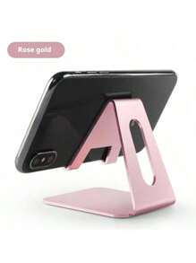 1 创意金属铁质手机支架，便携式手机支架，透明桌面手机支架，兼容安卓智能手机、平板电脑、桌面配件、家庭办公配件，适合居家和学校返校使用 - 黑色 - 查看 6