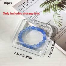 1/10pcs Acrylic Jewelry Storage Box, Anti-Oxidation Transparent Bracelet Chain Holder Box, Cosmetic Sponge Organizer Box, Household Desktop Storage