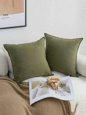 1pc Square Decorative Pillow Cover For Sofa, Bedroom, Living Room