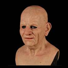 Masque en latex de tête chauve, accessoire de personnage d'homme âgé à tête blanche, costume pour émission de télévision et représentation comique