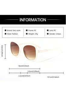 Verywork 1pc Geometric Superior Quality Ins Style Luxury Brand Design Women Fashion Eyeglasses For Outdoor Casual Activities Driving Shopping Vacation Outfits Decoration For Summer Beach Vacation,Outdoor,Travel - Multicolor - View 7