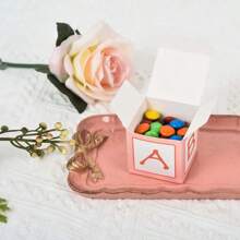 20/30pcs Wedding Gift Boxes With Ribbon - Ideal For Bride And Groom, Party Decoration And Favors, Event Party Candy Gift Boxes With Round Hang Tags And Fine Gold Glitter Ribbons