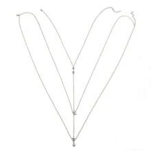New Style Minimalist Sexy Rhinestone Body Chain Alloy Shell Pendant Metal Chain Waist Chain - Gold - View 3