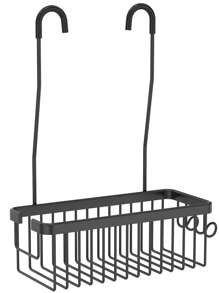 Hanging Shower Organizer, Bathroom Shower Organizer Basket, Shower Caddy Hanging, Over Door Shower Rack With Hooks, Deepened Design Shower Shelf, Space Aluminum - White - View 2