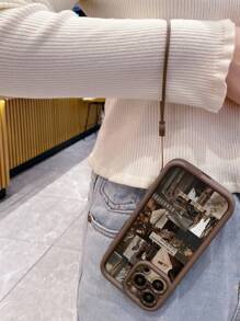 1pc Heart String Book Pattern Design Phone Case With Precise Camera Cutout, Shock Resistant Compatible With Iphone 11 Pro Max/12 Pro Max/13 Pro Max/14 Pro Max/15 Pro Max/IPhone 16 Plus/IPhone 16 Pro Max, Redmi, OPPO/Realme, VIVO, Infinix, Honor, OnePlus Waterproof Anti-Fall Scratch Resistant