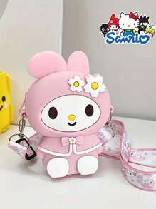 Sanrio 1pc Sanrio Hello Kitty, Kuromi, My Melody, Pompompurin Series Kids Silicone Crossbody Bag, Seamless Design, Suitable For Children, School, Easter, Party, Birthday Perfect Gift