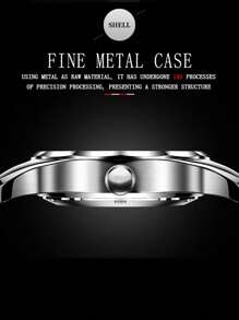 BINBOND 2 件情侣石英表罗马数字时尚不锈钢防水男士腕表女士情侣手表情人节情侣礼物 - 白色 - 查看 10