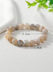 1 Stück 1cm blaues gemusterter Stein Damen Armband, geeignet für den täglichen Gebrauch, Boho-Stil Urlaubsfeeling, elegantes Damen Accessoire, ideal als Geschenk für Liebe