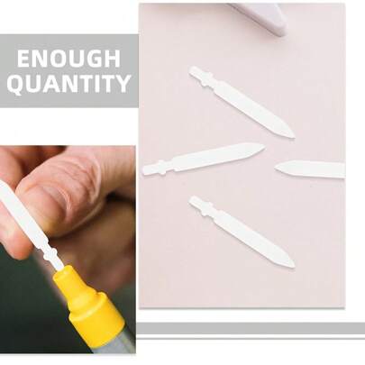 50 peças de pontas de recarga de marcadores acrílicos, cabeças de pincel de nylon de 0,7 mm, pontas de substituição de marcadores de pintura de plástico