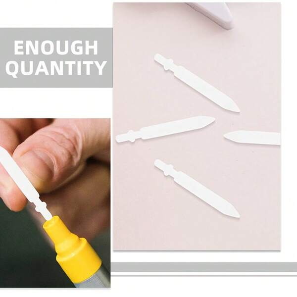 50 stuks acrylmarker navulpunten, 0,7 mm nylon borstelkoppen, vervangende punten voor plastic verfmarkers