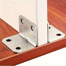 Stainless Steel Straight Angle Brackets, 90 Degree L-Shape Metal Connectors, Heavy Duty Right Angle Supports For Wooden Furniture, Suitable For Furniture And Shelf Construction, Screws Not Included