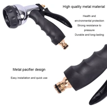 NetHong Garden Hose Spray Gun Kit Nozzle 8 Function Comfy Grip Handle Watering Car Wash - Black - View 9