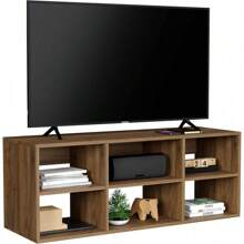 Mueble para tv Zen, mueble para sala, mesa tv, centro de entretenimiento, mueble para tv minimalista para Casa u oficina, mueble multiusos, mesa estante salon soporte de television, mueble tv - marrón - Ver 1