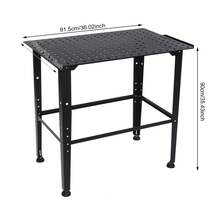 YUNRUX 1320 Lbs Load Capacity Welding Table Weilding Table Metal Welding Bench - Black - View 2