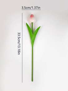 Artificial Tulip Flowers Home Decor, INS Style Ornamental Fake Flowers For Living Room, Bedroom, Home Decoration, Weddings, Festivals Gifts Birthday Graduation - Peach Pink - View 3