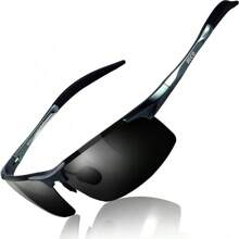 DUCO Mens Sports Polarized  UV Protection  For Men 8177s - A Gunmetal Frame Gray Lens - View 1
