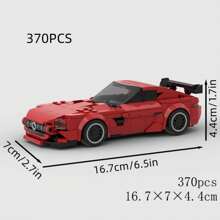 MIKEMENG Red/Blue MOC Supercar Racing Car Classic Building Block Toy Set, STEM Educational Creative Toys For Children, DIY Buildable Car Model Kit For Adults, City Tech Champion Cup Series, Suitable As Gifts For Birthday, Halloween, Christmas, Collection And Home Decoration