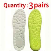 3 Pairs Of Lightweight And Soft Insoles, Soft, Elastic, Breathable, Suitable For Sports Shoes And Casual Insoles, Comfortable And Not Tiring For Feet; Long Standing Does Not Tire The Feet, Forming A Cloud State Based On The Force Points On The Soles Of The Feet, Suitable For The General Public