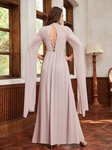 Vestido de fiesta/formal elegante hecho a mano, vestido de noche formal de mujer muy decorado, vestido de invitada para boda