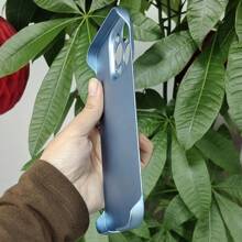 Simple Solid Color Phone Case For IPhone 16 15 14 13 Pro Max Fashion Creative Design Beautiful Casing Hard Cases Anti-Fingerprints Cover - 藍色 - 查看 2