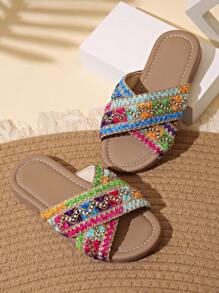Kids Flat Sandals, Girls Flat Heel Slippers, Children Sandals Slides