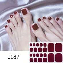 2PCS-Matte Toenail Stickers - Self-Adhesive Full Coverage Nail Wraps, Odorless Waterproof Nail Art Decals For Women, Easy DIY Salon Gel Effect