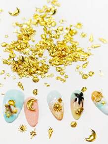 100pcs Spring Summer Nail Decorations Ocean Animal Mermaid Shell Starfish Nail Charms For Nail Art - Cute Kawaii Fish & Jellyfish Flatback Rhinestones, DIY Nails Decorations, Scrapbooking & Home Decor Craft Accessories