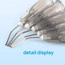 100 件/包牙科预弯点胶针头冲洗器弯针蚀刻剂树脂流动复合针头一次性涂抹器厘米 - 彩色 - 查看 5