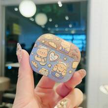 Cute Butter Bear Design Silicone Protective Case Compatible With Apple 4, Pro 2, 3, Pro, Gen 2/Gen 3, Wireless Earphone Accessories