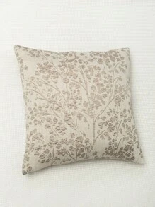 1 pieza Funda de cojín cuadrada de estilo campestre con diseño jacquard floral, de poliéster suave y cómoda para decoración del hogar en la sala de estar