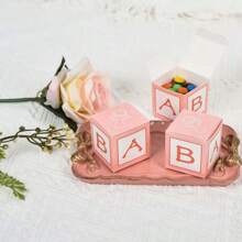 20/30pcs Wedding Gift Boxes With Ribbon - Ideal For Bride And Groom, Party Decoration And Favors, Event Party Candy Gift Boxes With Round Hang Tags And Fine Gold Glitter Ribbons