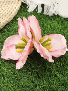 1 件芙蓉花发夹，度假海滩风格装饰侧刘海，女士摄影道具配件 - 彩色 - 查看 5