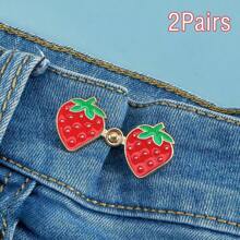 2/3/4 对可爱青蛙、草莓、蘑菇弹性腰带扣可调节腰带延长器，无缝牛仔裤腰带配件，适用于连衣裙和服饰 - 彩色 - 查看 15