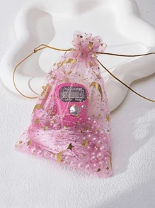 1个手持式环形计数器，配有99颗珠子，礼品袋包装，斋月礼物，适用于祈祷、礼拜、运动计数