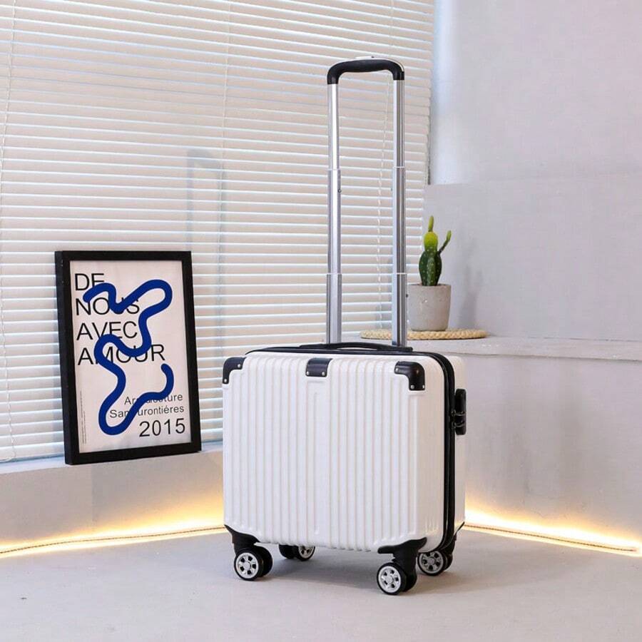 New 18-Inch Portable Password Lock Mini Carry-On Luggage Suitcase, Fashion Stylish Large Capacity For Men & Women Bag For School School Accessories School Stuff