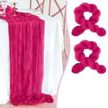 2 peças de toalha de mesa transparente estampada com queijo boho, 35 polegadas (88,9 cm) e 118 polegadas (300 cm) de tecido longo para queijo para chá de bebê, casamento, noiva, aniversário, decoração de festa