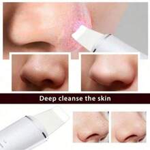 Spatule faciale à vibration Grattoir à peau Épurateur à ultrasons EMS Retrait de boutons et de points noirs Ion Masseuse faciale à cavitation Nettoyant