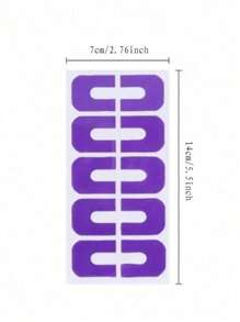 10pcs U-Shaped Nail Polish Protector Stickers, One-Time Nail Polish Anti-Overflow Stickers, Manicure Stickers - Multicolor - View 4