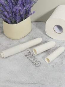 4PCS/2PCS/1pc White 15.8cm Approx. (6.22 In.) Toilet Paper Holder Spring Roller Replacement, Paper Holder Insert, Suitable For Most Bathroom Toilet Paper Rolls