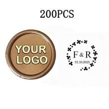 200 Pcs Wax Seals Stickers, Custom Logo Wax Stickers, Handmade Wax Seal Stickers For Wedding Invitation, Self-Adhesive Envelope Wax Stickers-Bronze,Back To School,School Supplies,Multi-Functional,Ornamental,Reusable,Modern,Colorful,Cute,Vintage,Cartoon,Kawaii,Custom,Personalized,Unique,Customized,Workers,Clients,Students,For Business/Work/Office,For School,School Supplies,Back To School,For Office,For School,For Classroom,For Teacher Gifts,For University,For Colleague,For Dorm Rooms,For Teacher,For Boys And Girls,For Teenagers,Junior High School Students,Middle School Students,High School Senior High School Students,College Students,University Students,Freshman,Sophomore,Underclassmen