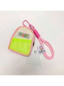 Cute Funny Little Black Person Hanging Bag Phone Case Short Strap Handheld Mini Purse Weird Expression Earphone Case Jeans Waist Bag Card Holder Mini Change Purse Gift For Men And Women Gifts For Mother, Family, Friends, Birthday, Holiday Phone Charm, Phone Chain