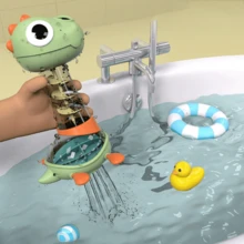 Juguete de baño para bebé, Dinosaurio de giro y aprendizaje que permite observar el flujo del agua - Dinosaurio - Ver 2