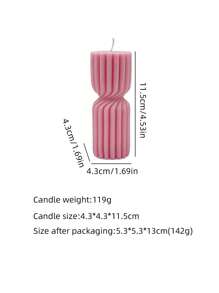 1 pieza Decoración de vela artesanal con rayas, regalo festivo, ambientador de fragancia fresca y duradera, vela de aromaterapia adecuada para decoración del hogar, chimenea, habitación, sala de estar, decoración central, oficina, regalo perfecto para San Valentín, Acción de Gracias, Navidad, Halloween, Pascua, cumpleaños y regalos de decoración para el hogar, graduación, boda