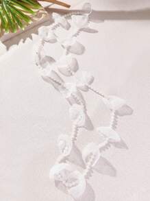 1PC European And American Fashion Petal Beaded Necklace Simple High Sense Sweater Chain Suitable For Holiday Travel Wear To Give Women Holiday Gifts - Necklace - View 5