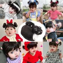 1 PC Of Children's Wig Braided Bangs Children's Fake Bangs Headband Cute Children's Wig