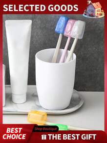 10pcs Toothbrush Head Protective Cover,Portable Toothbrush Case - Toothbrush Head Protective Cover For Travel, Compact Toothbrush Holder, Transparent Toothbrush Travel Casebathroom Decor Summer Back To School